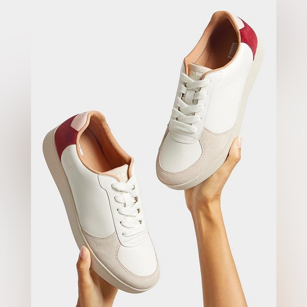 FitFlop Rally Leather/Suede Panel Womens sneakers , sz US 9
